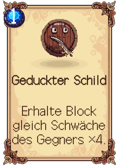 Geduckter Schild