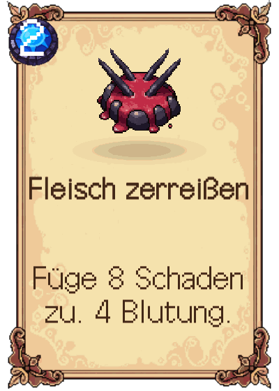 Fleisch zerreißen