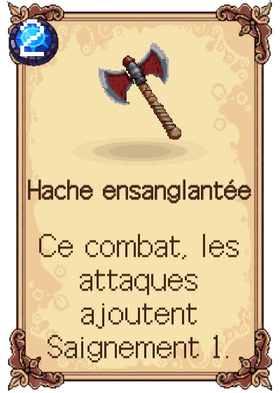 Hache ensanglantée